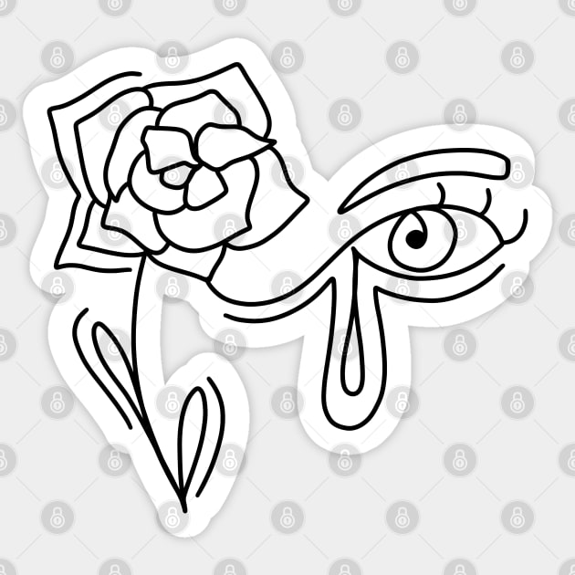 Eye Line Drawing Sticker by sparkling-in-silence